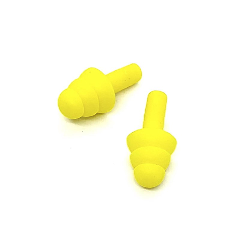 Small layered noise-reducing earplugs