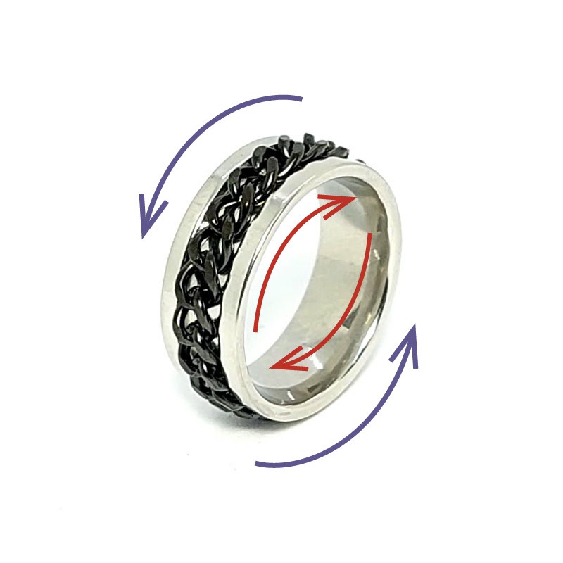 Anxiety ring with chain