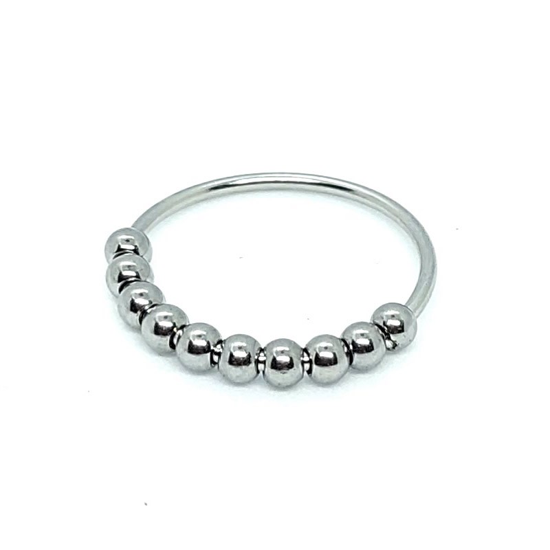 Fidget ring with beads