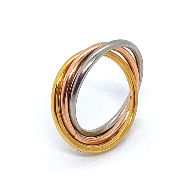 Triple fidget ring